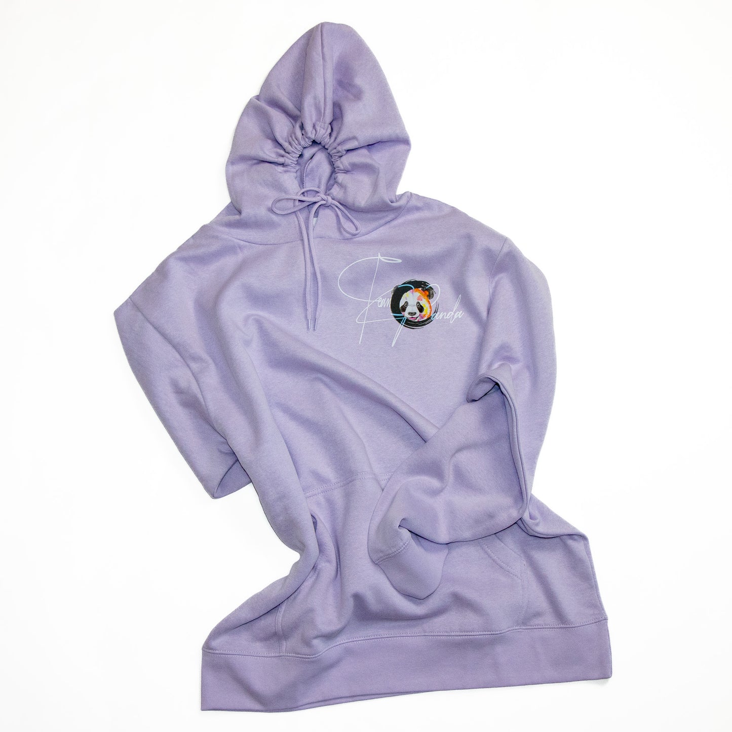 Cozy Escape Team Panda Fleece Hoodie (Lavender)