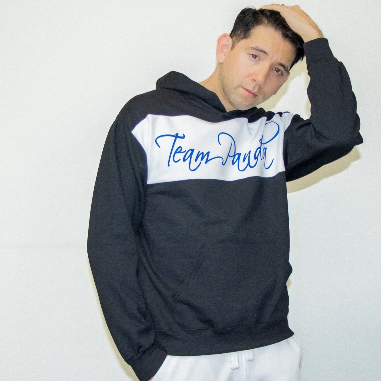 Comfy Cotton Polyester blend Hoodie (Black and white)