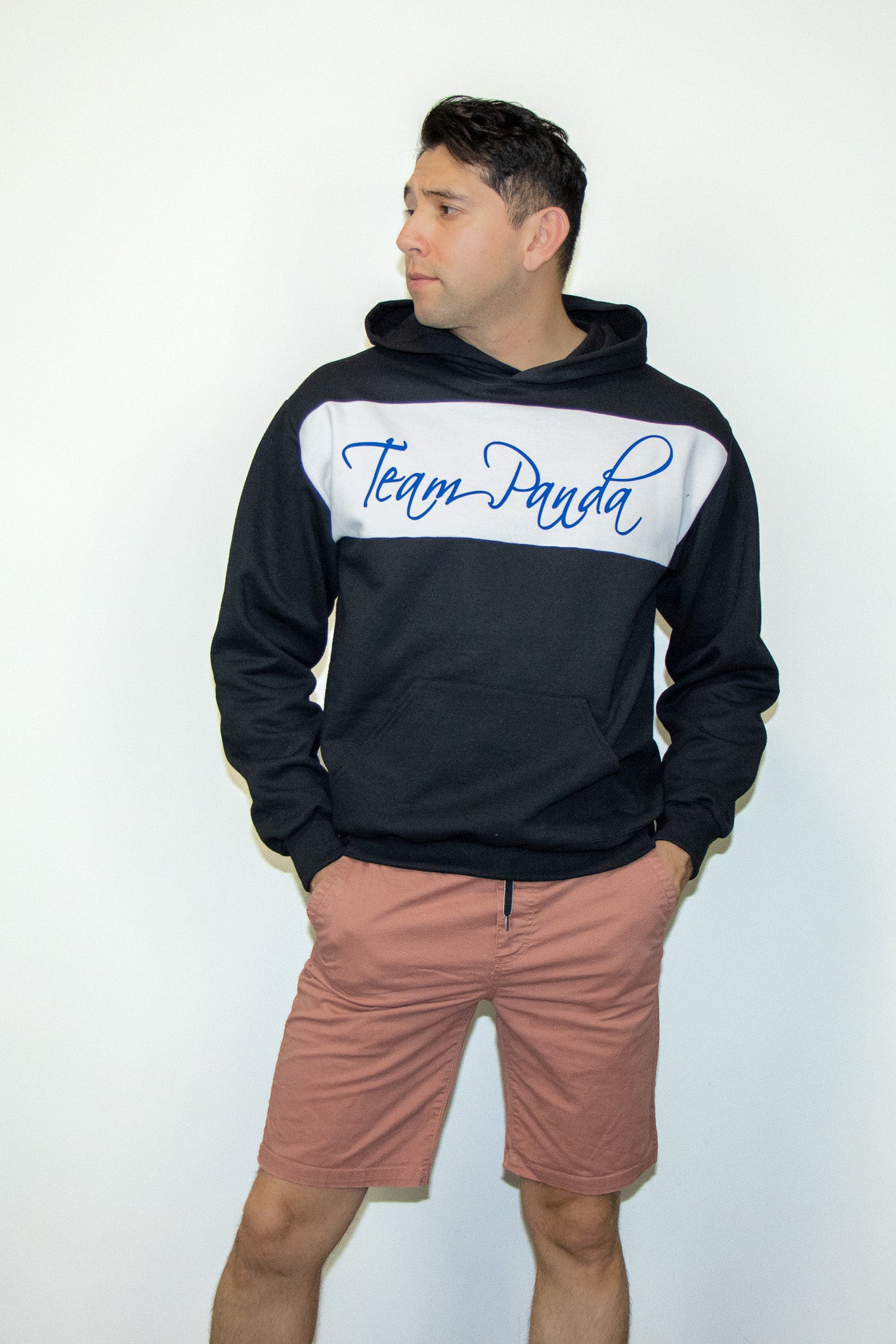 Comfy Cotton Polyester blend Hoodie (Black and white)