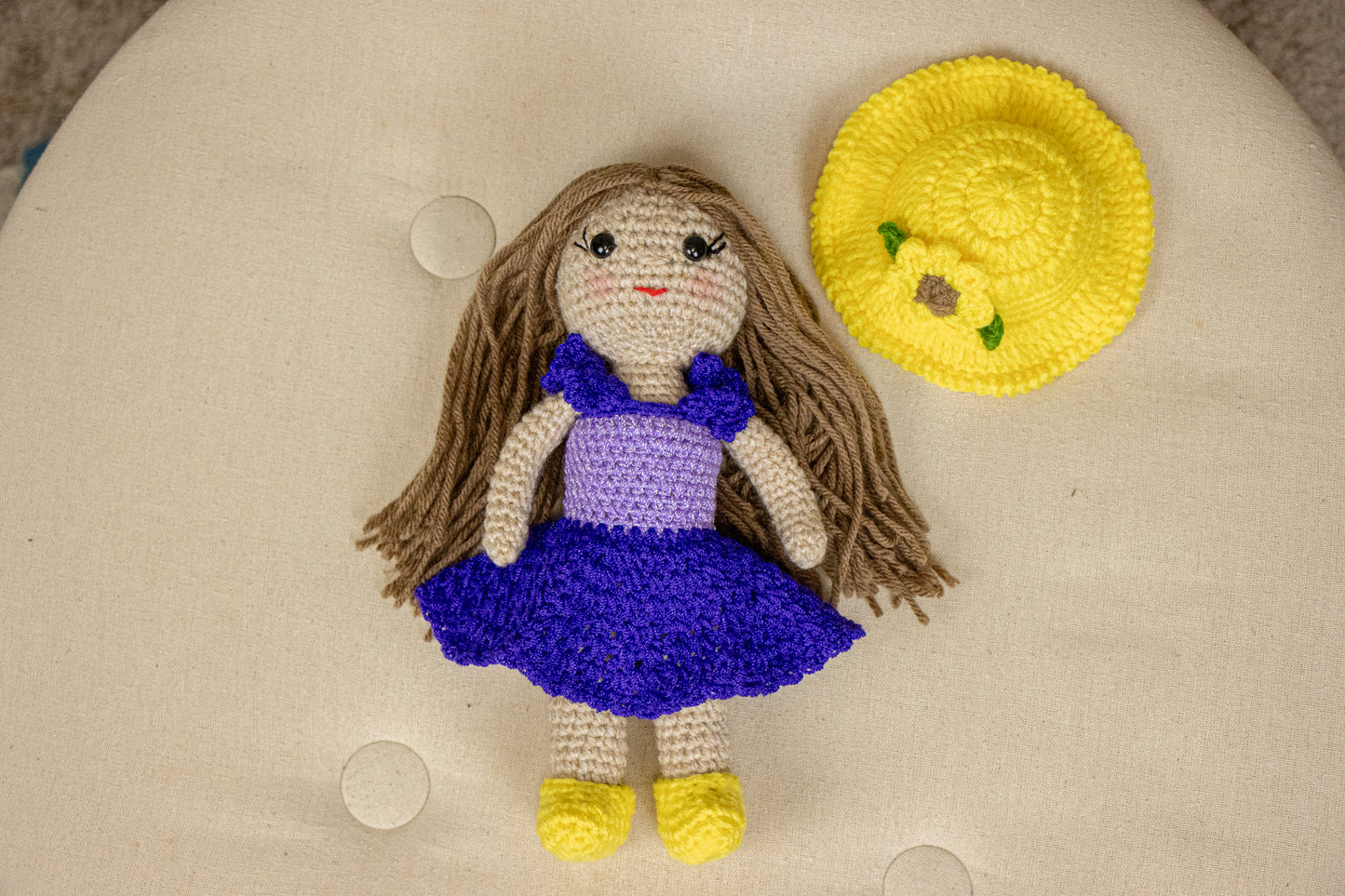 SunFlower Princess Doll Crochet Handmade
