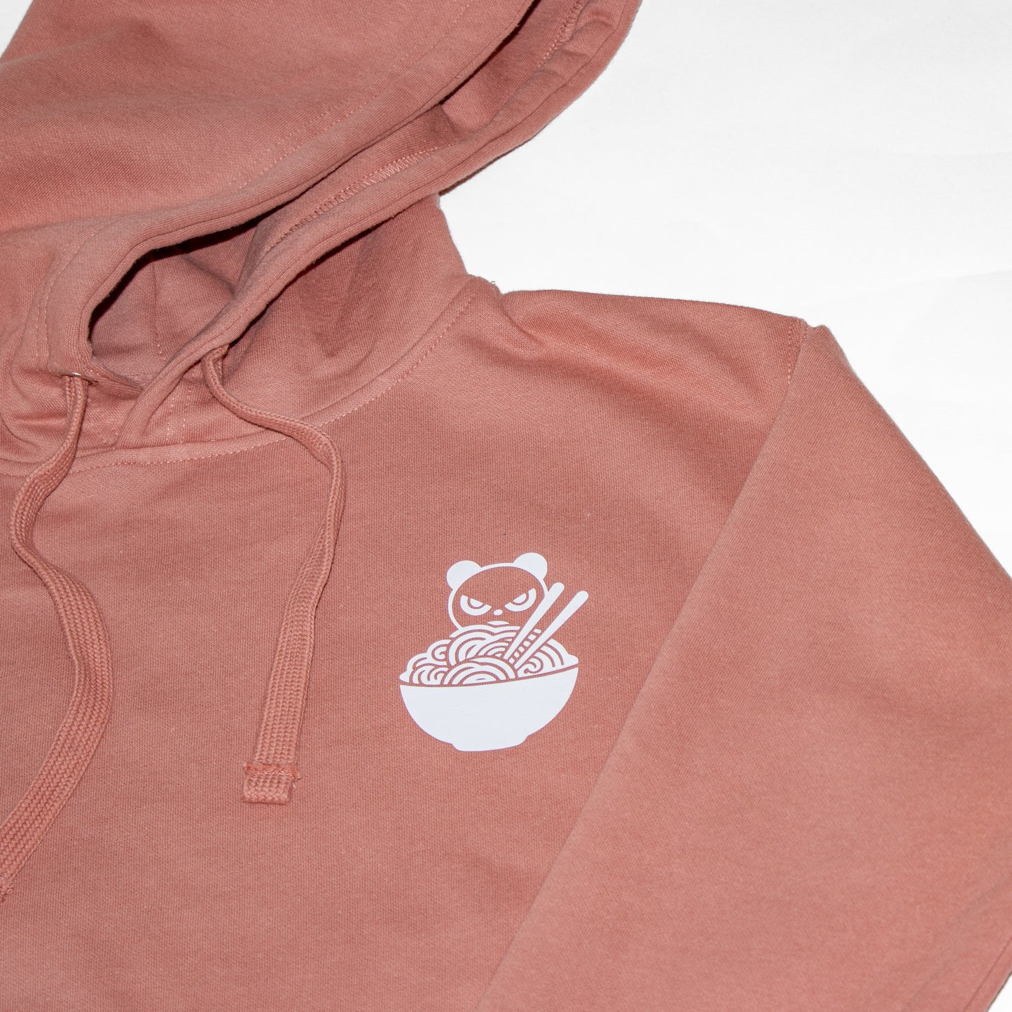 Cozy Panda Ramen Hoodie (Dusty Rose)