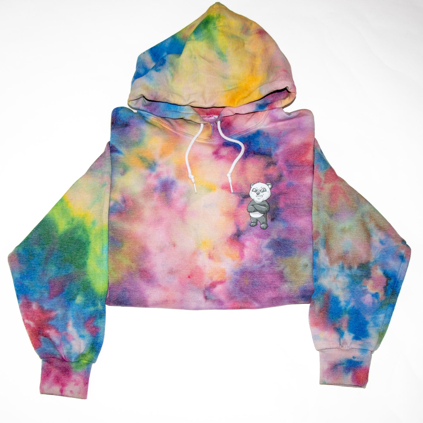Cozy Multi-Colored Team Panda Hoodie (Tie dye)