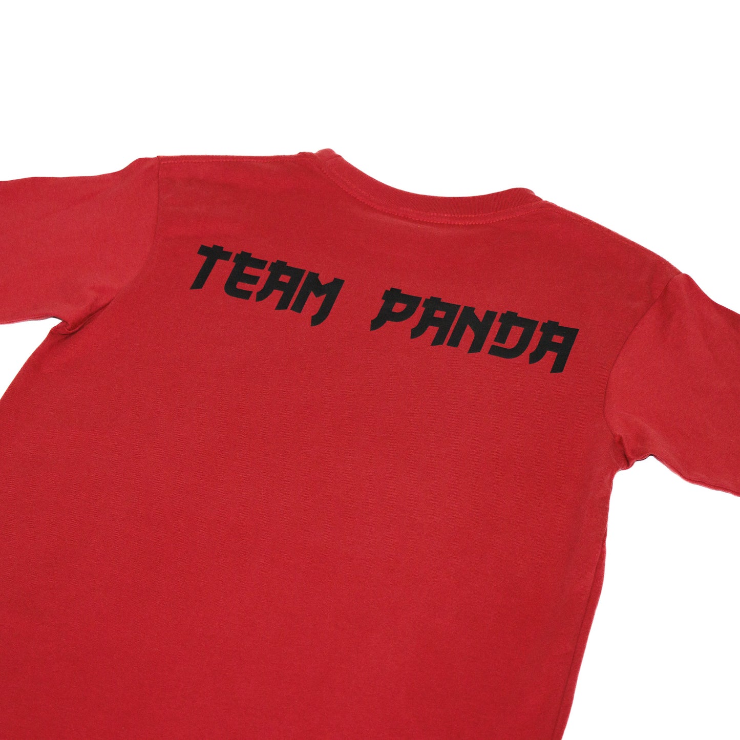 Ram t-shirt panda bear eating ramen (Cardinal Red)