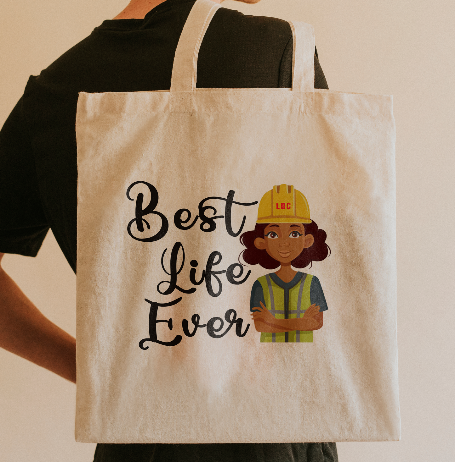 Canvas Tote Bag - Best Life Ever (girl2) JW