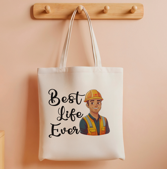 Canvas Tote Bag - Best Life Ever (boy) JW