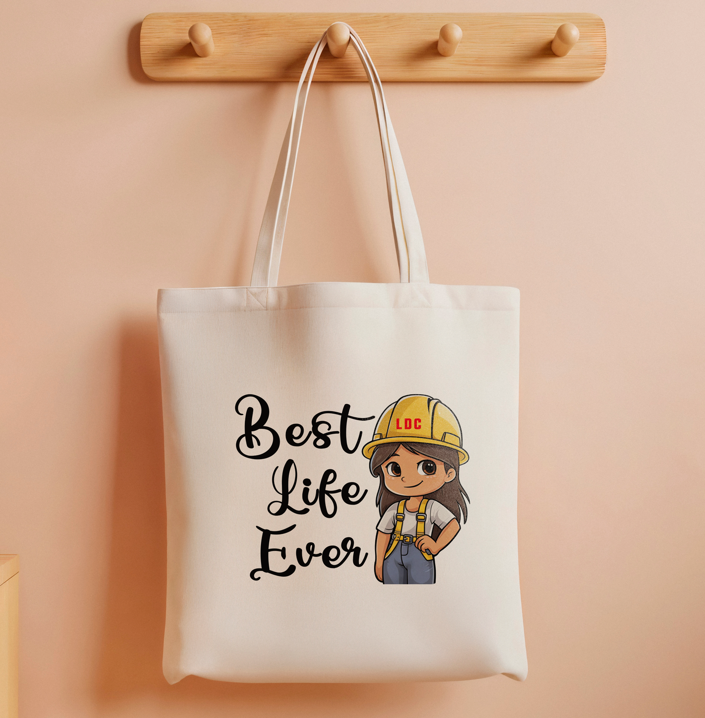 Canvas Tote Bag - Best Life Ever (girl) JW