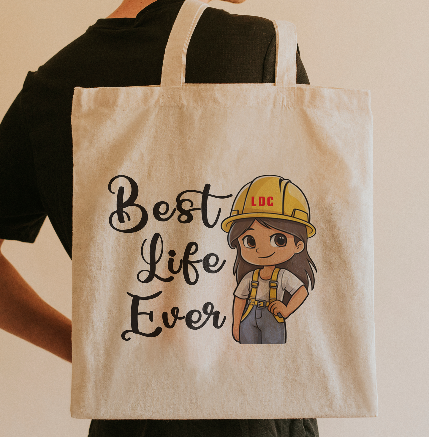 Canvas Tote Bag - Best Life Ever (girl) JW