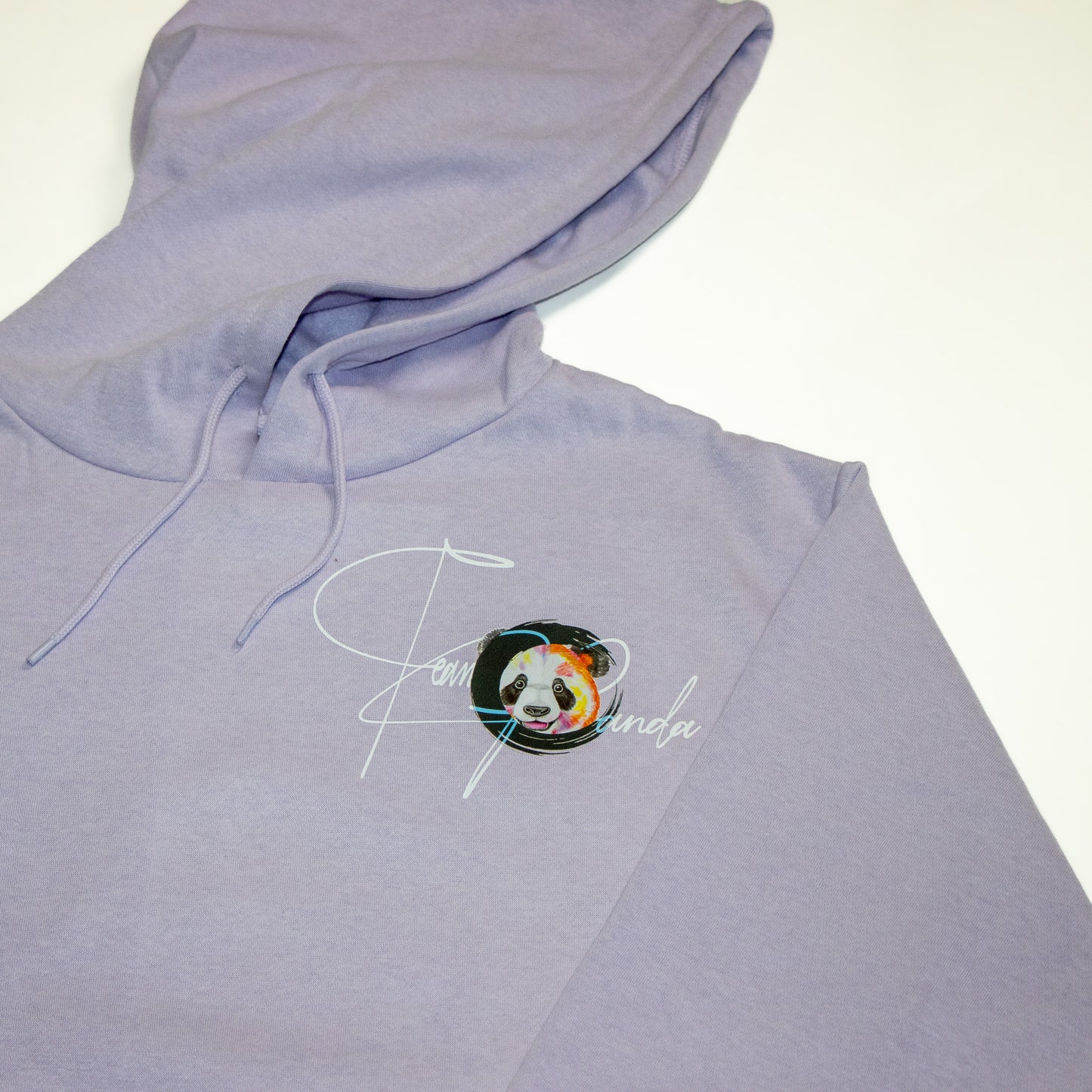 Cozy Escape Team Panda Fleece Hoodie (Lavender)