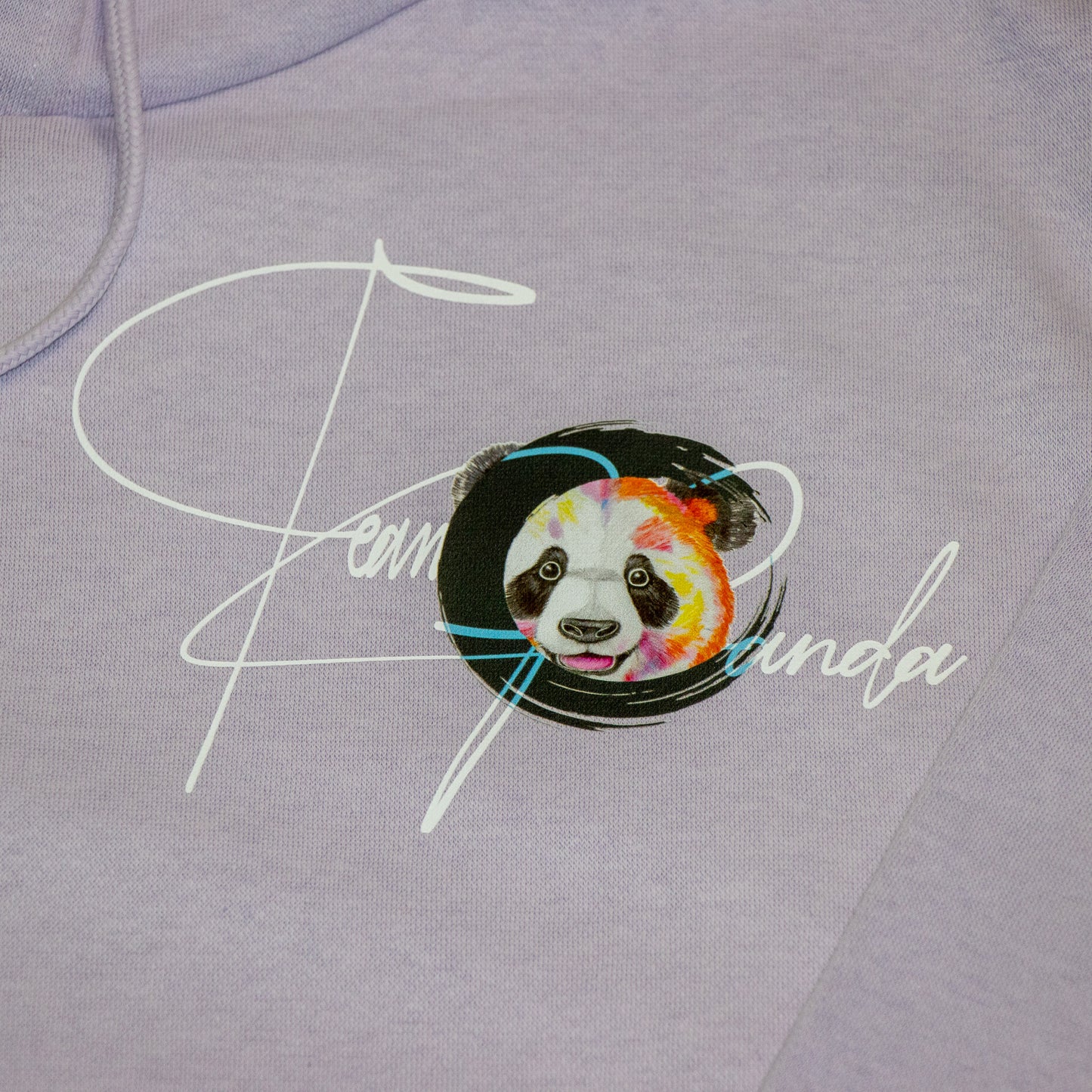 Cozy Escape Team Panda Fleece Hoodie (Lavender)