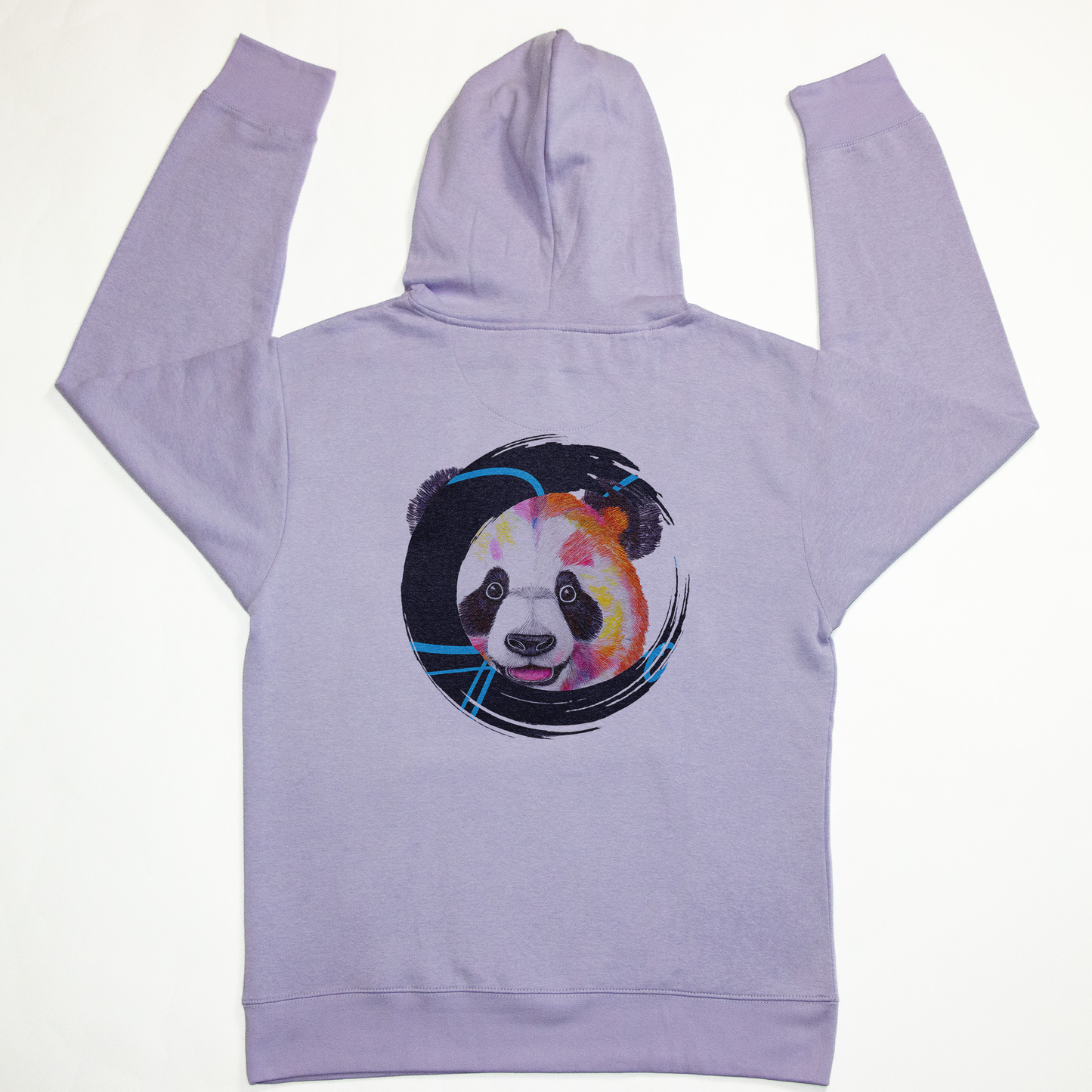 Cozy Escape Team Panda Fleece Hoodie (Lavender)
