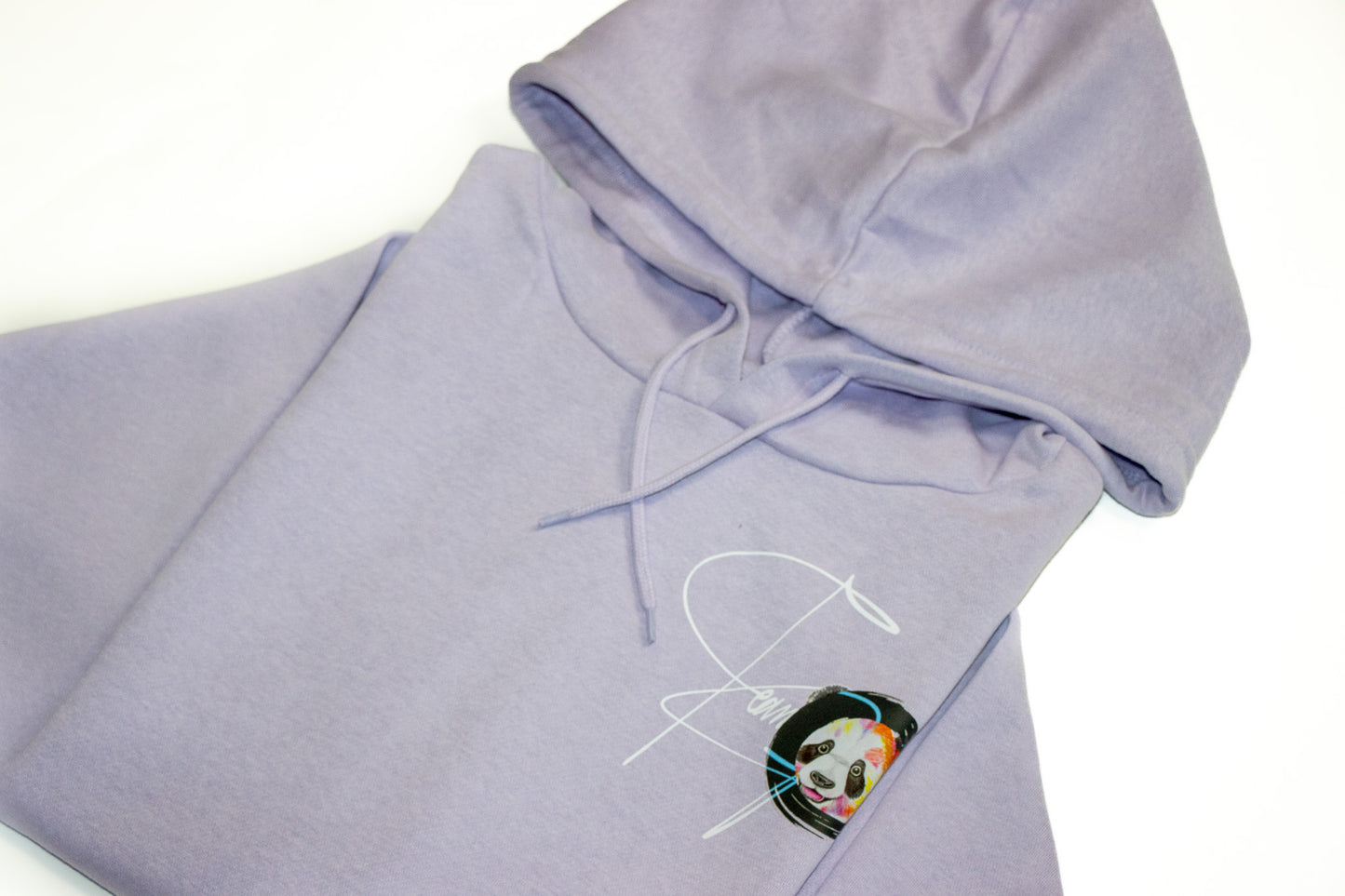 Cozy Escape Team Panda Fleece Hoodie (Lavender)