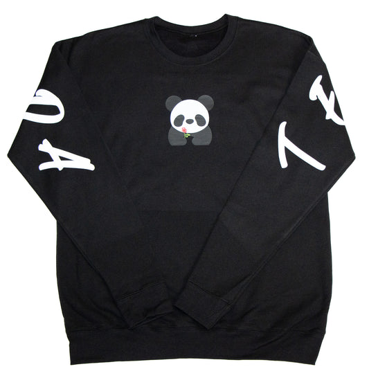 Crewneck Black Team Panda Street Sweater