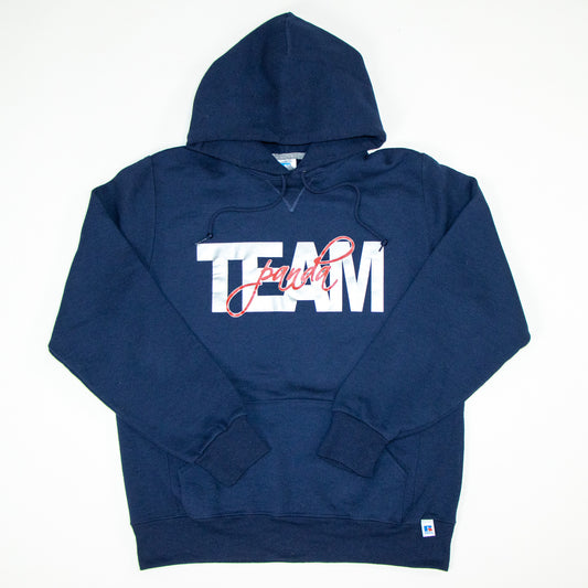 Silver Grey and Red Team Panda Hoodie (Navy Blue)