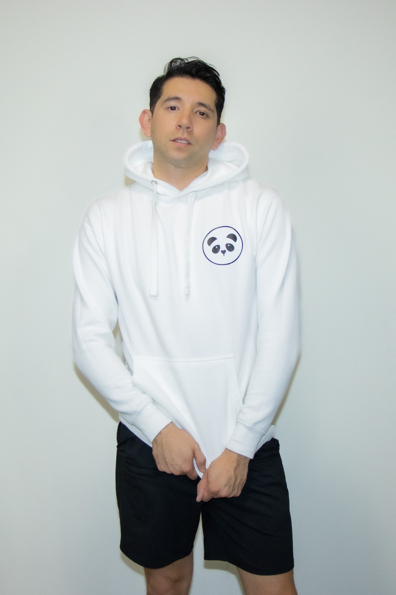 White Panda logo pullover sweater