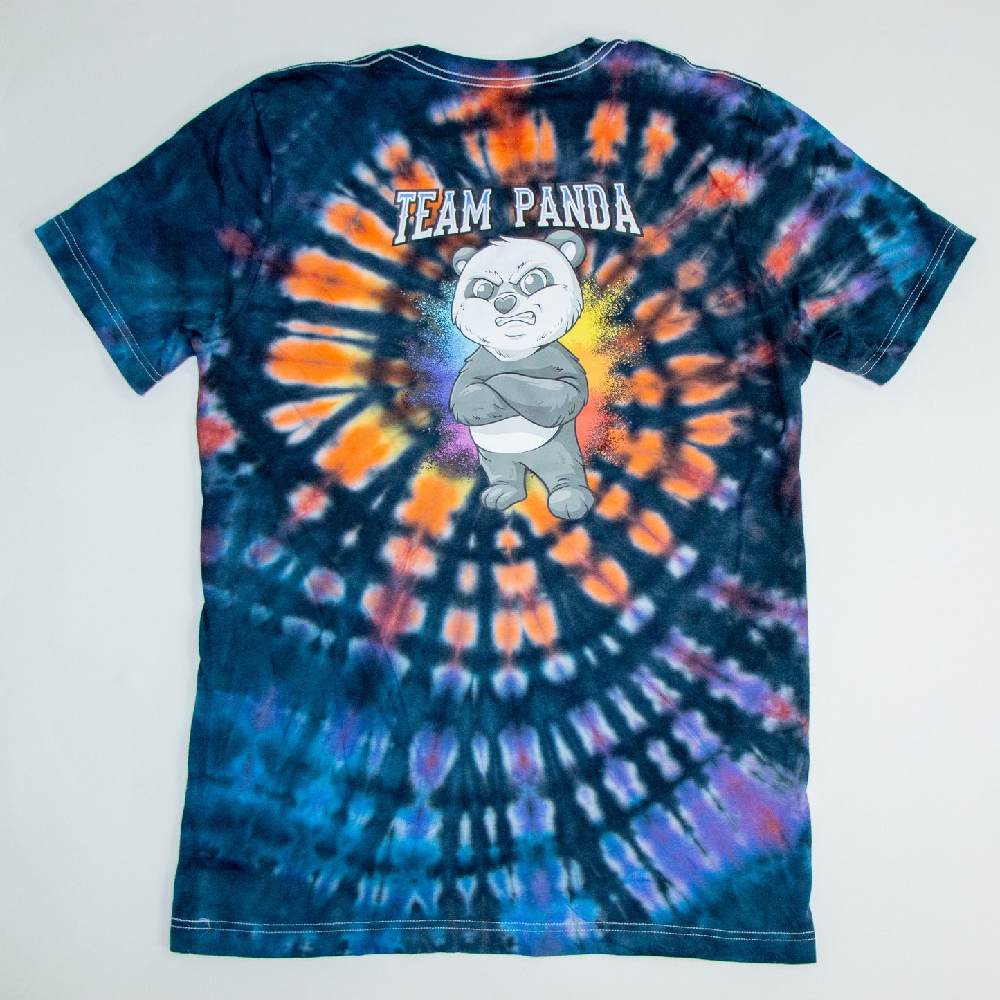 Dark Rainbow Tie Dye - Team Panda Short sleeve t-shirt