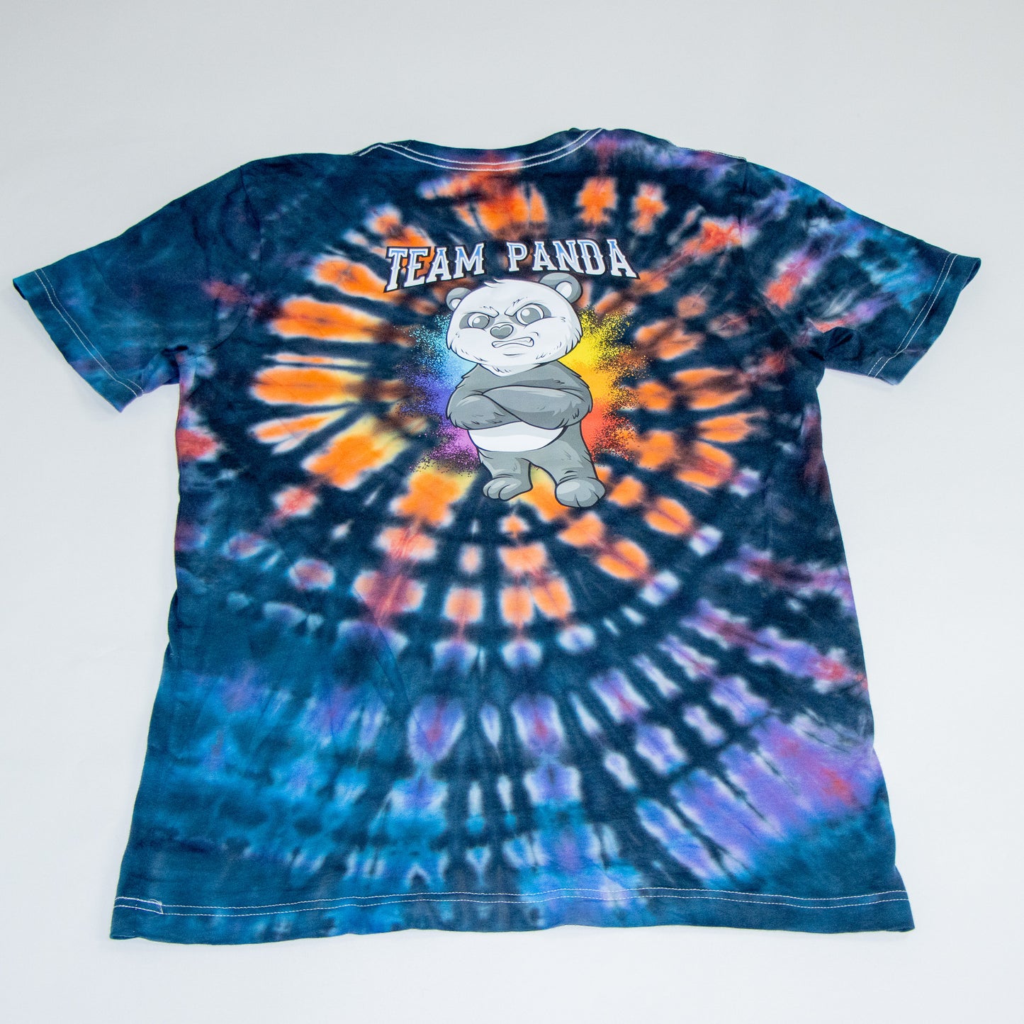 Dark Rainbow Tie Dye - Team Panda Short sleeve t-shirt