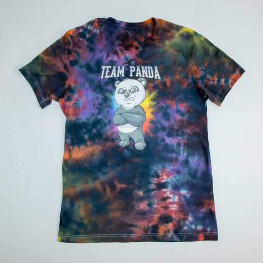 Dark Rainbow Cloud Tie Dye - Team Panda Short sleeve t-shirt