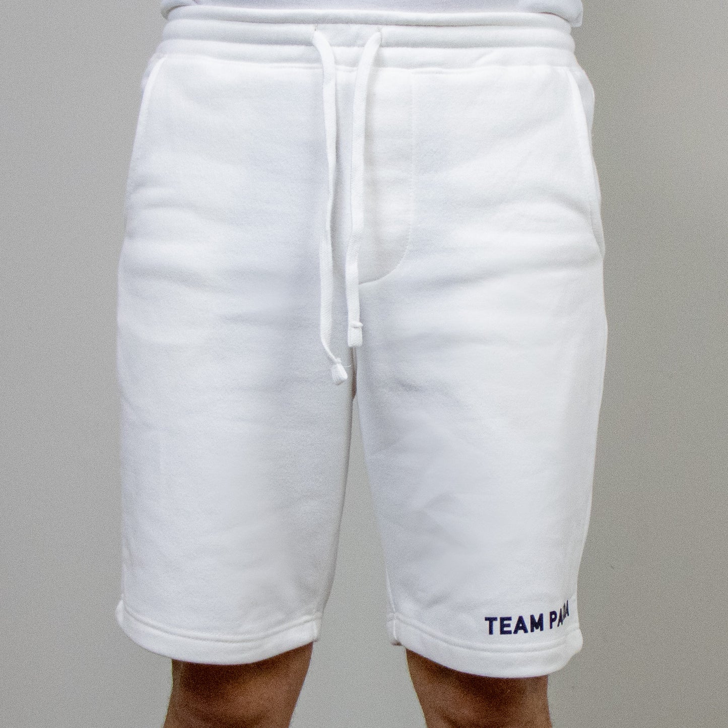 White Team Panda Shorts (Block Logo)