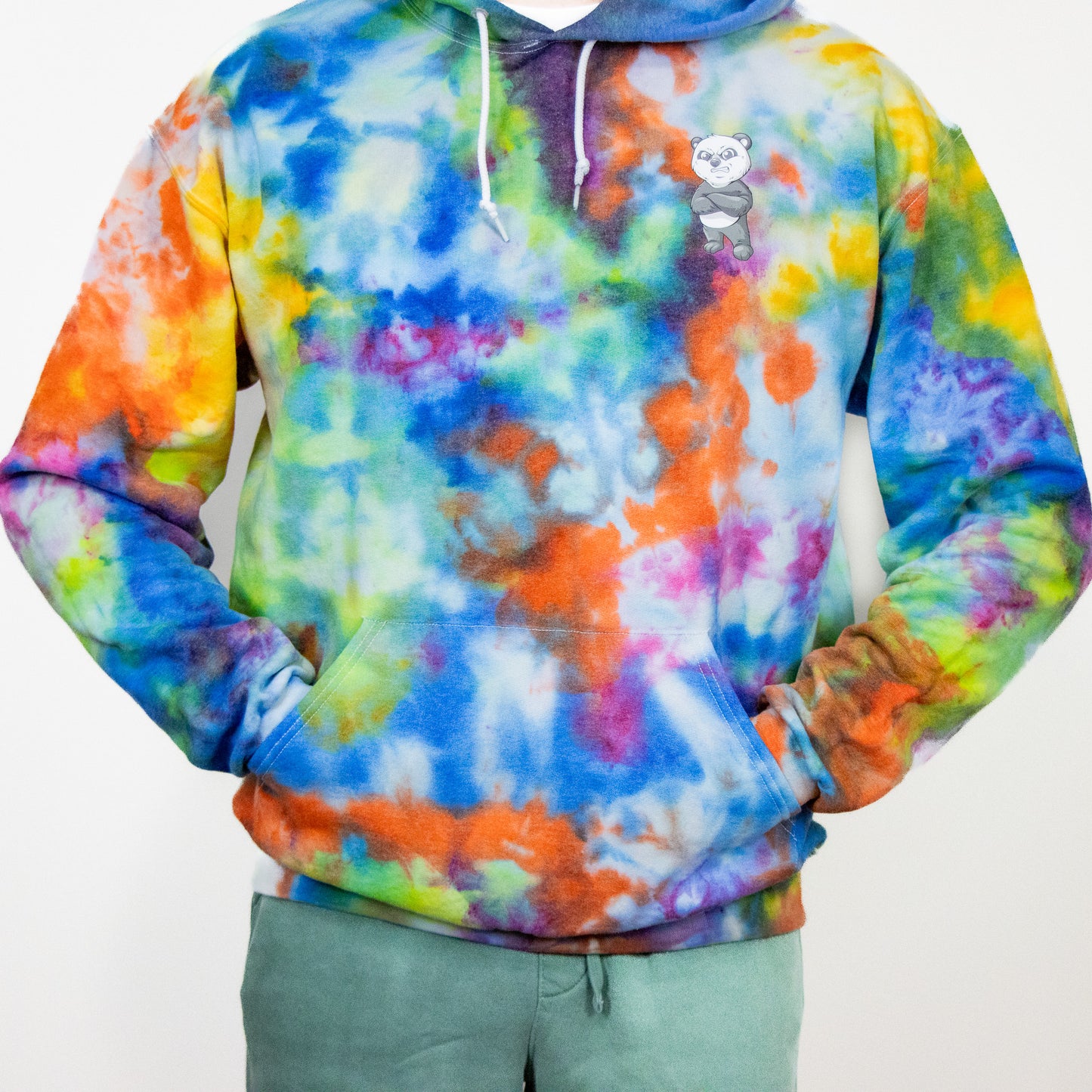 Tie Dye Panda Pullover Hoodie