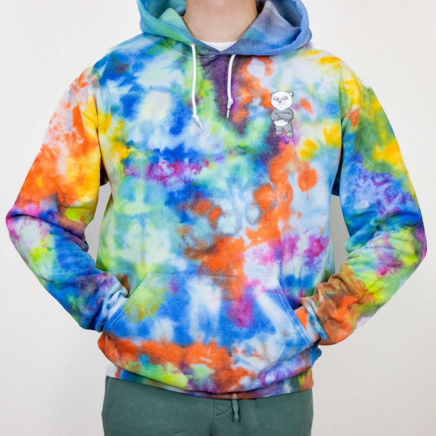 Tie Dye Panda Pullover Hoodie