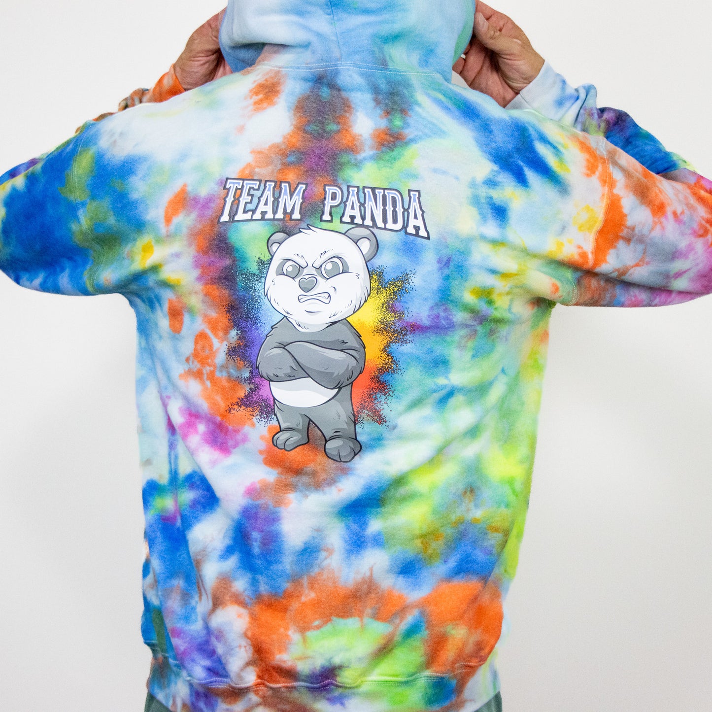 Tie Dye Panda Pullover Hoodie