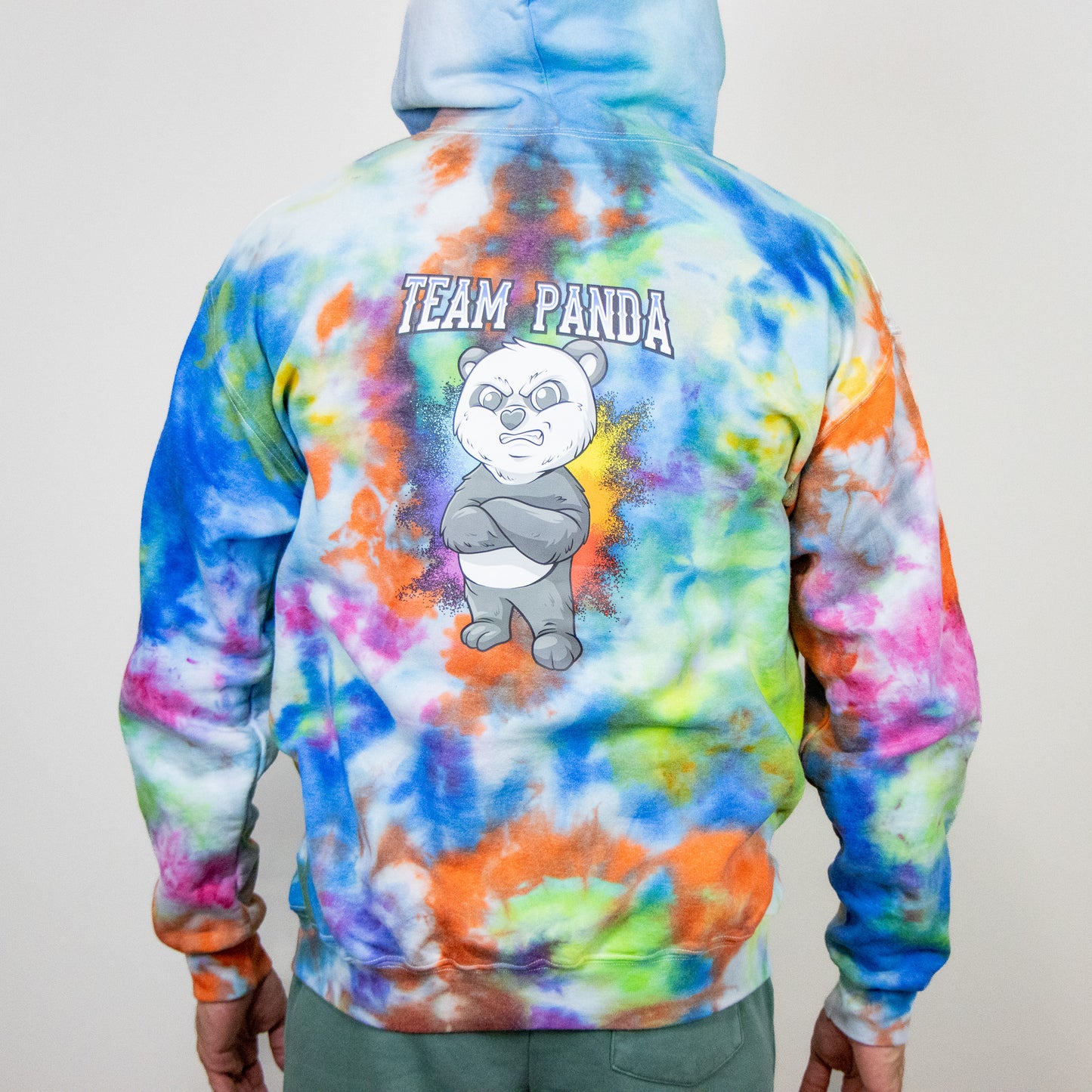 Tie Dye Panda Pullover Hoodie