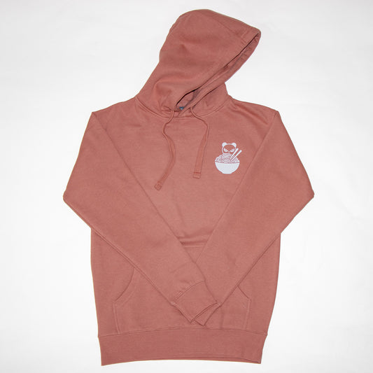 Cozy Panda Ramen Hoodie (Dusty Rose)