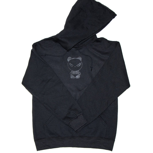 Black on Black Team Panda Japanese Inspired Hoodie