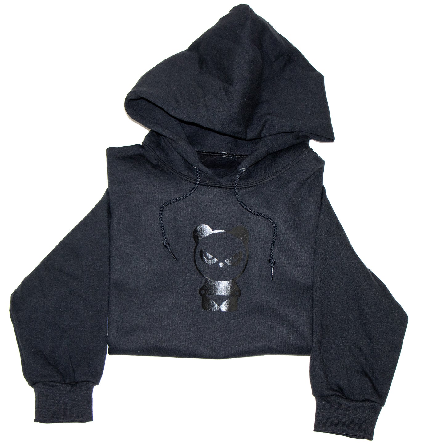 Black on Black Team Panda Japanese Inspired Hoodie