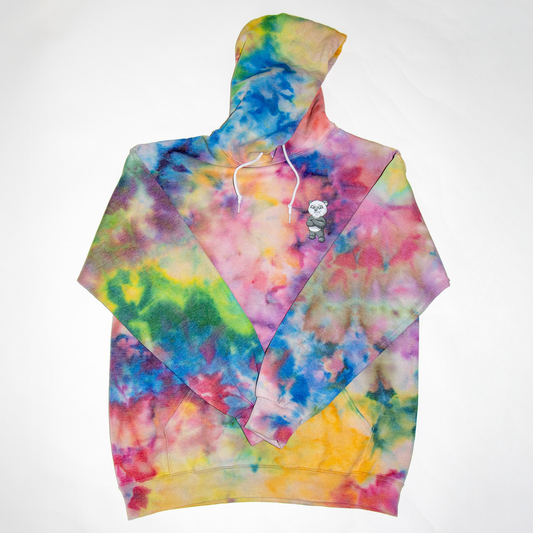 Cozy Multi-Colored Team Panda Hoodie (Tie dye)