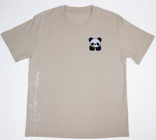 Heavyweight boxy panda embroidered t-shirt