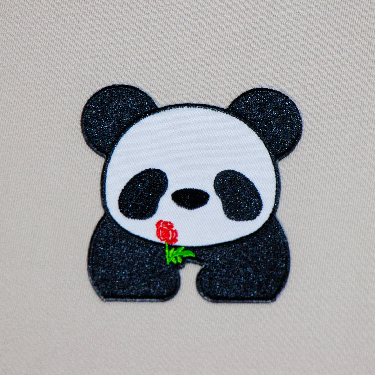 Heavyweight boxy panda embroidered t-shirt