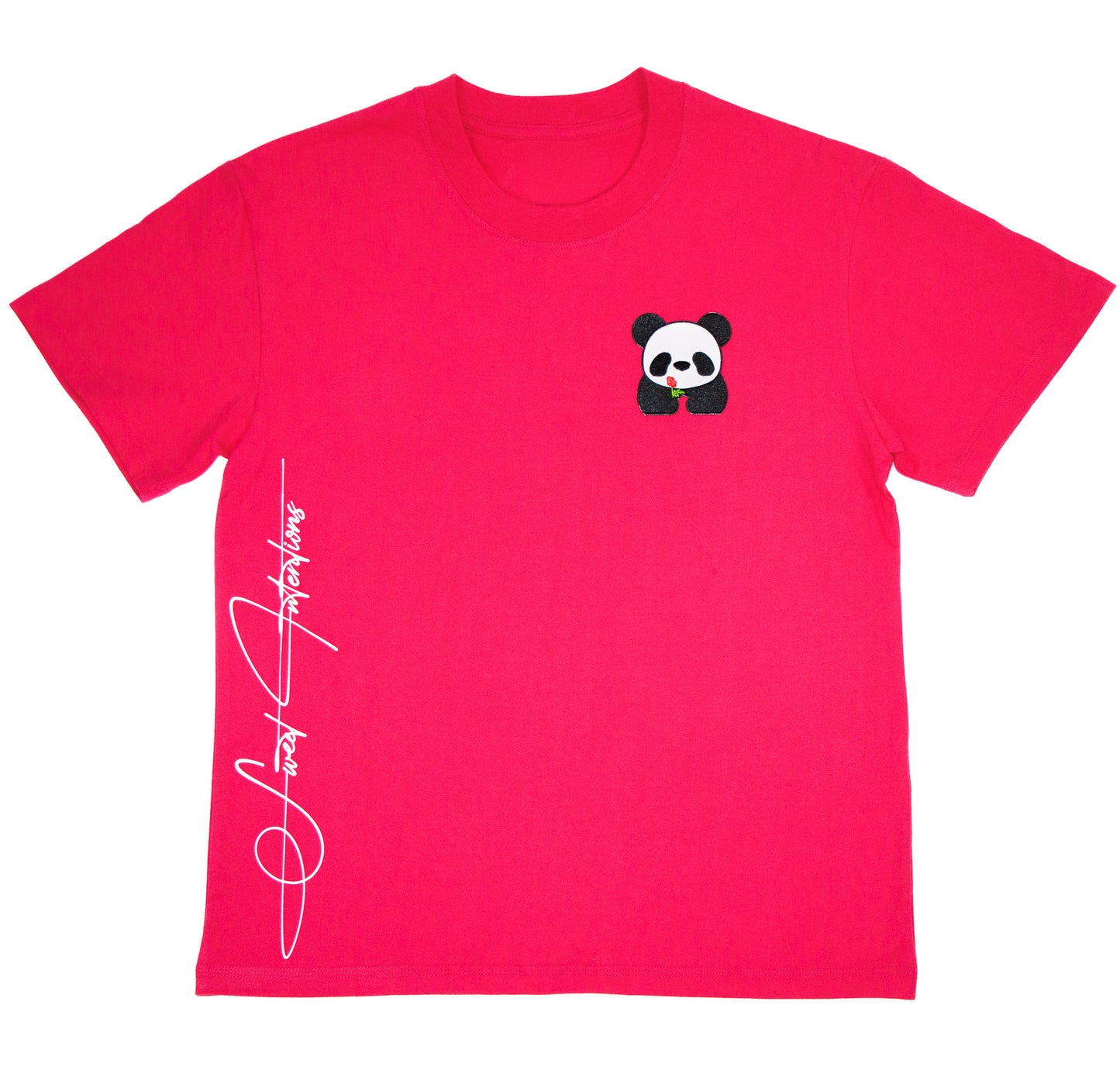 Heavyweight boxy panda embroidered t-shirt