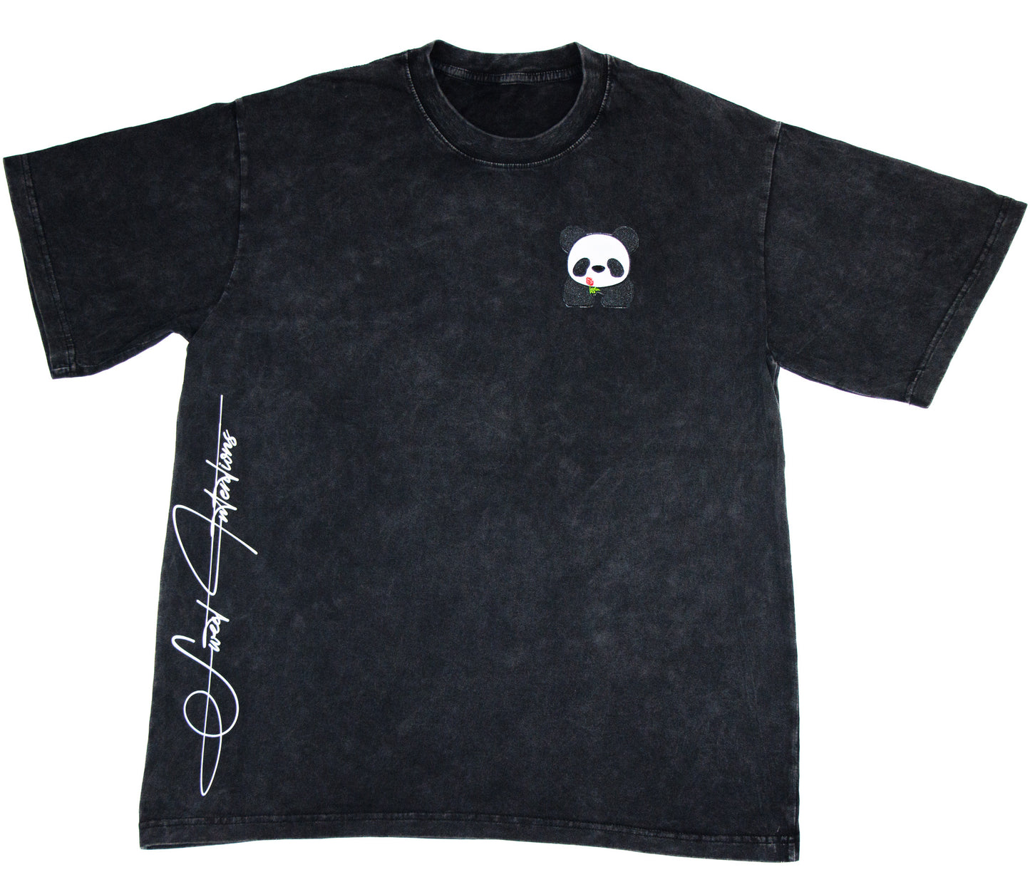 Heavyweight boxy panda embroidered t-shirt