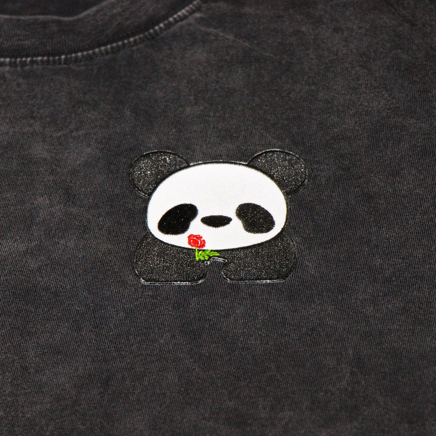 Heavyweight boxy panda embroidered t-shirt