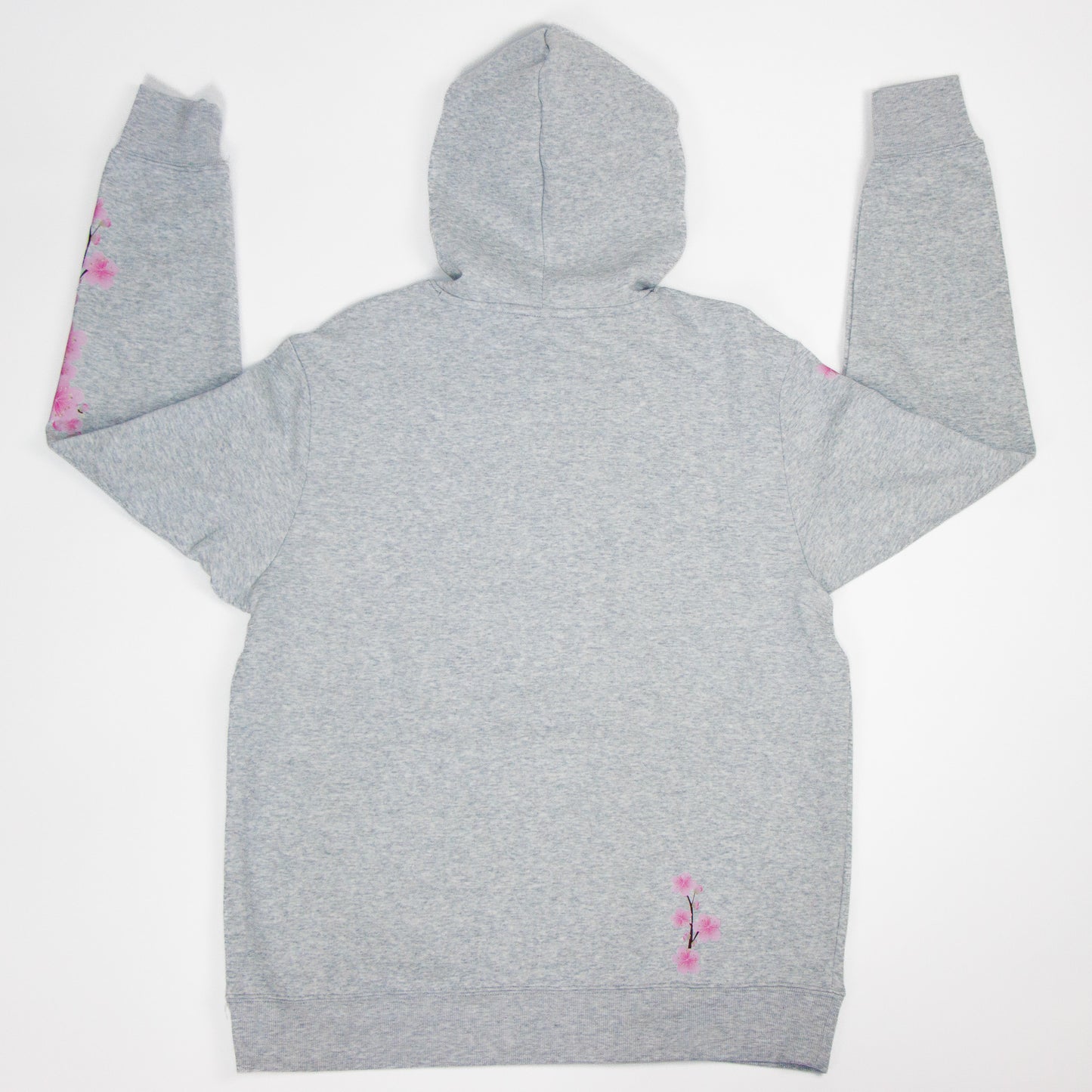 Blane Hoodie cherry blossom tree with accents (heather grey)