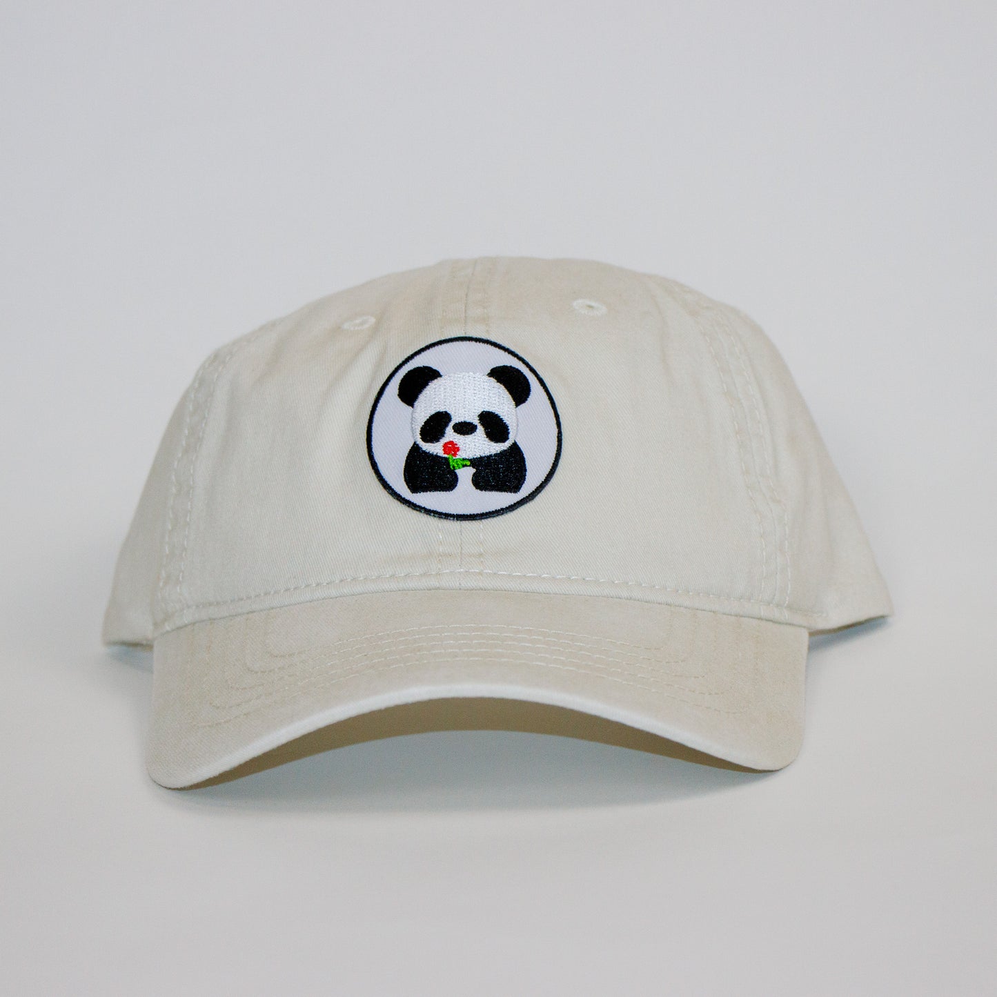 Embroidered Panda with rose hat