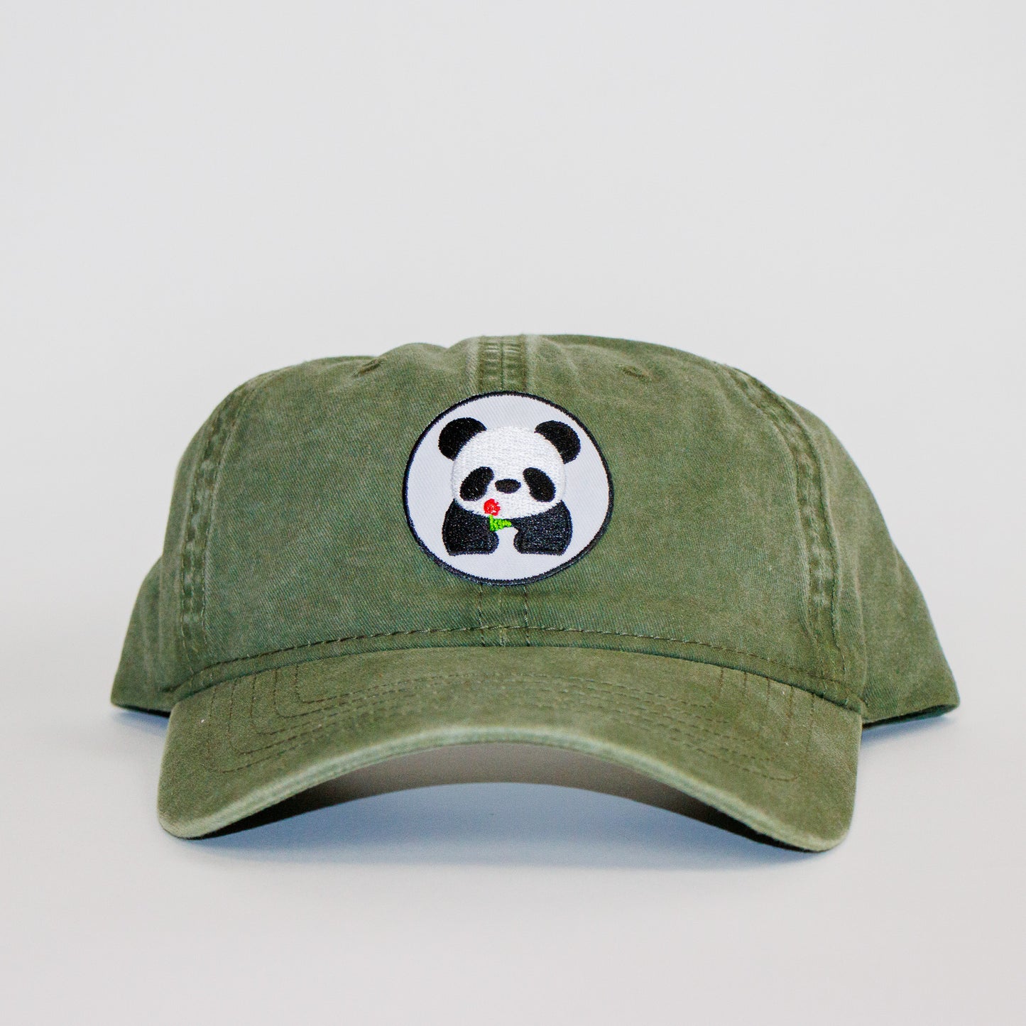 Embroidered Panda with rose hat