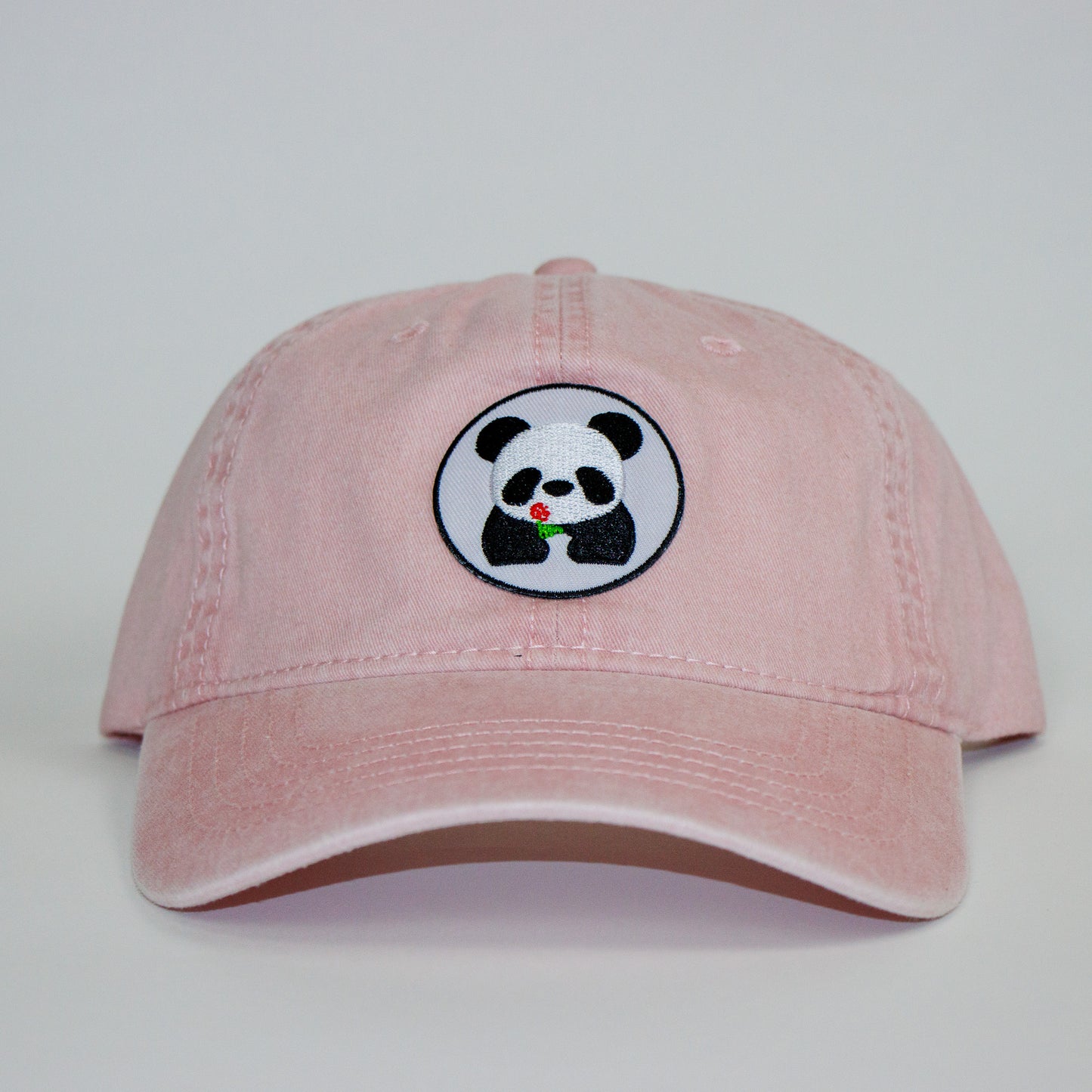 Embroidered Panda with rose hat