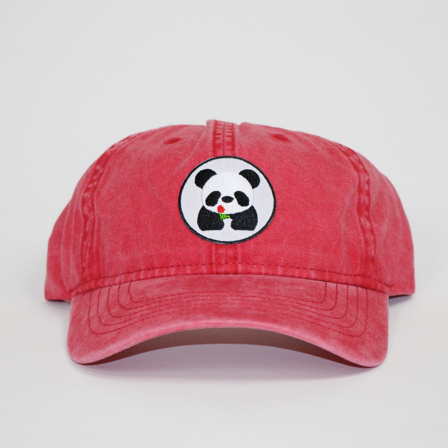 Embroidered Panda with rose hat