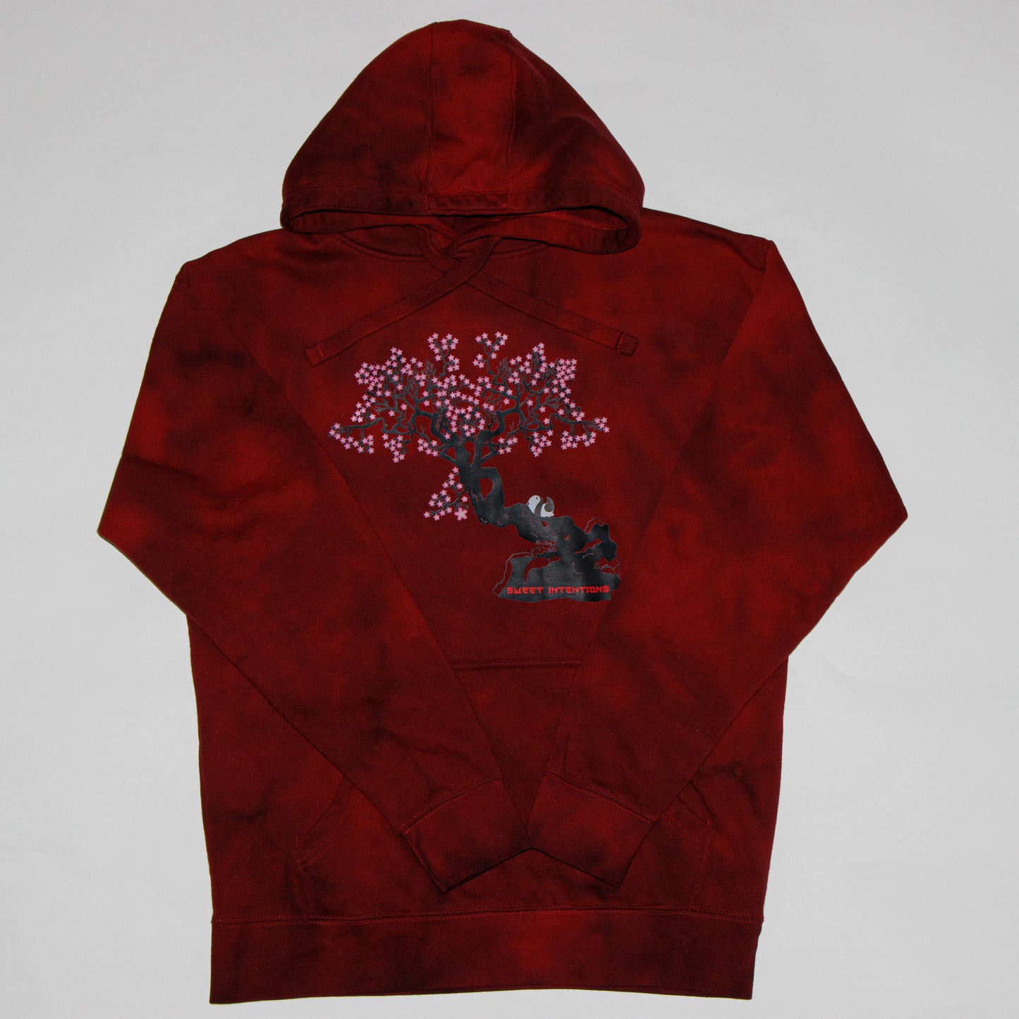 Special Edition Cherry blossom on red tie dye Hoodie