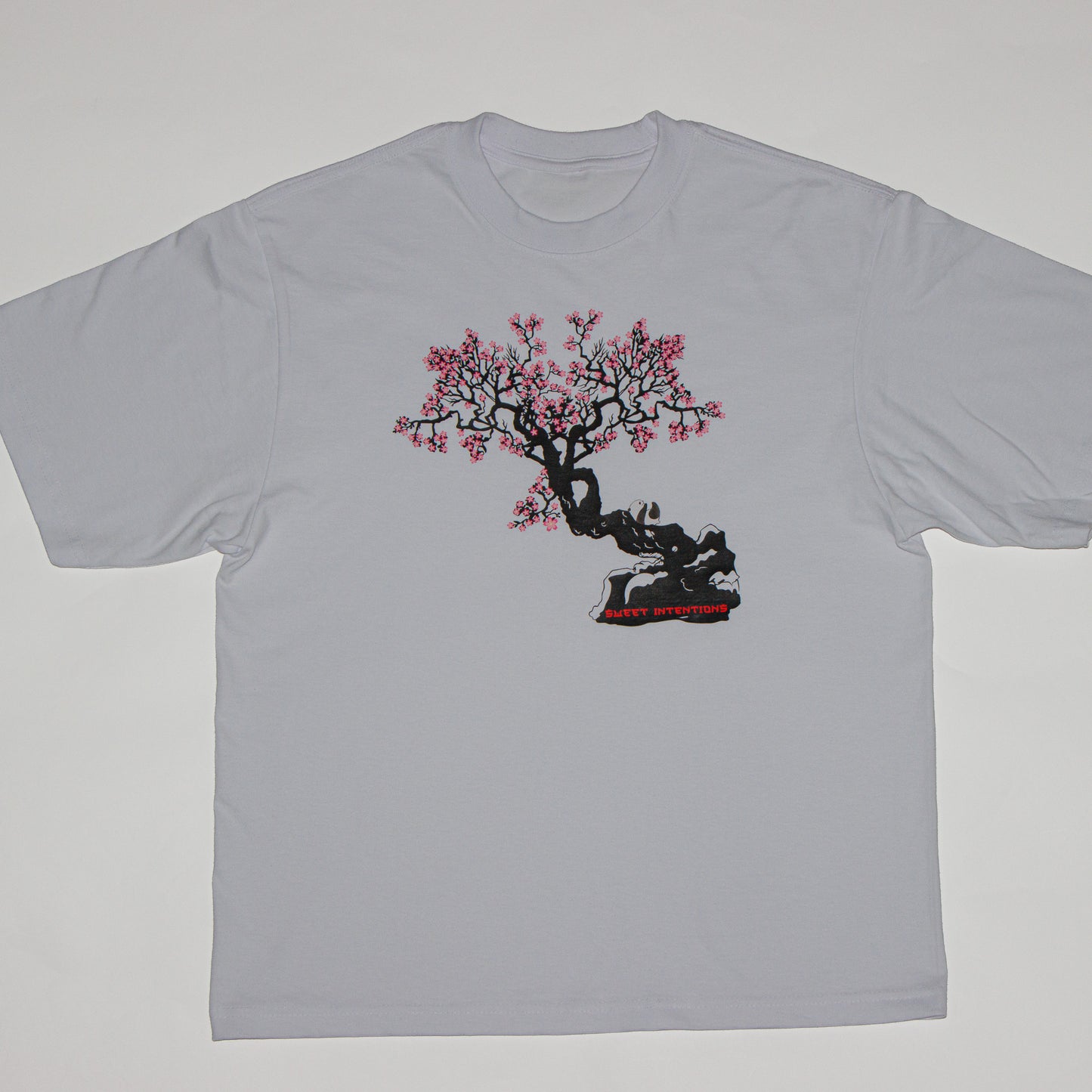Boxy Bobb t-shirt with cherry blossom art