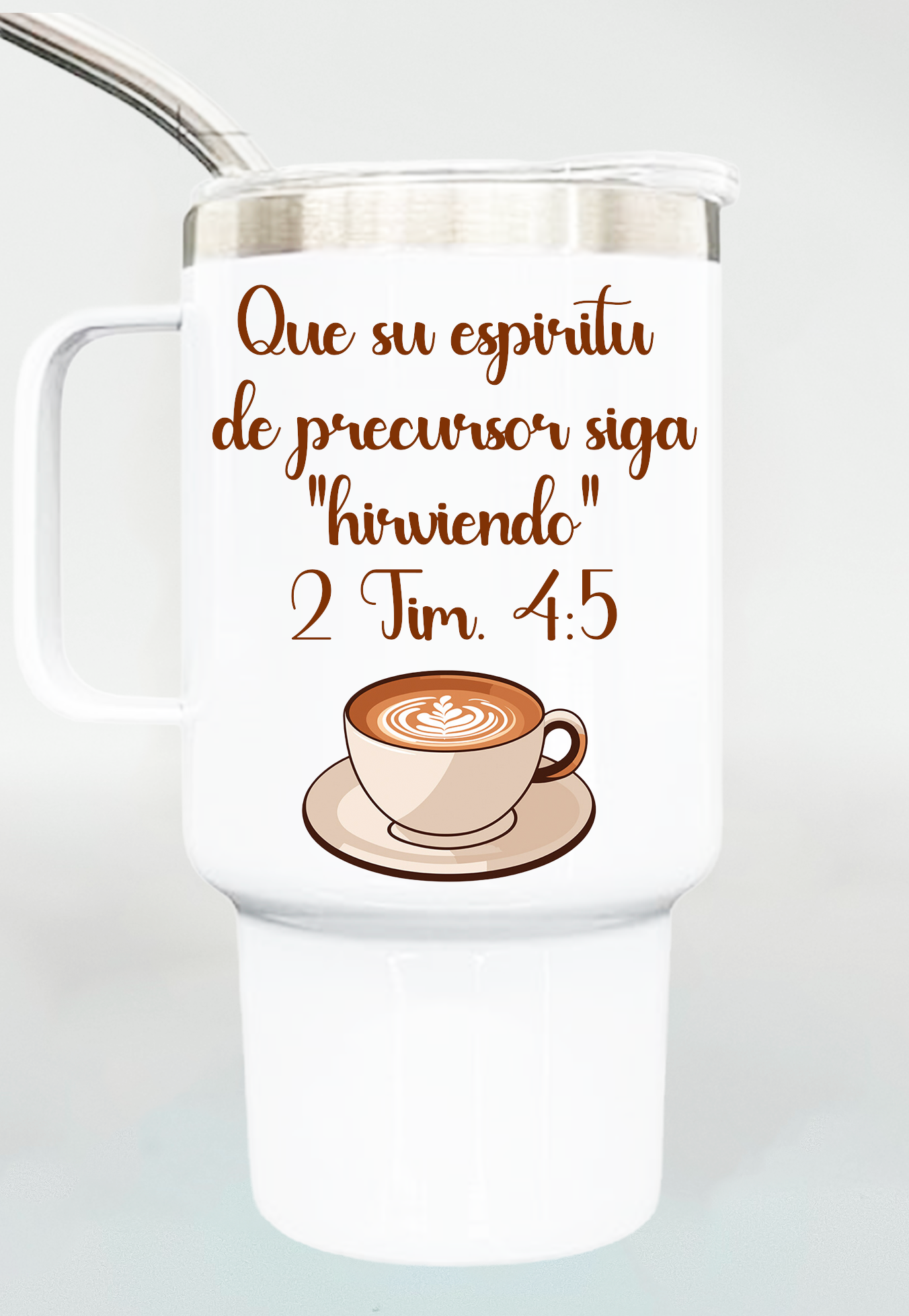 Que tu espíritu...siga hirviendo Mini Tumbler w/ handle