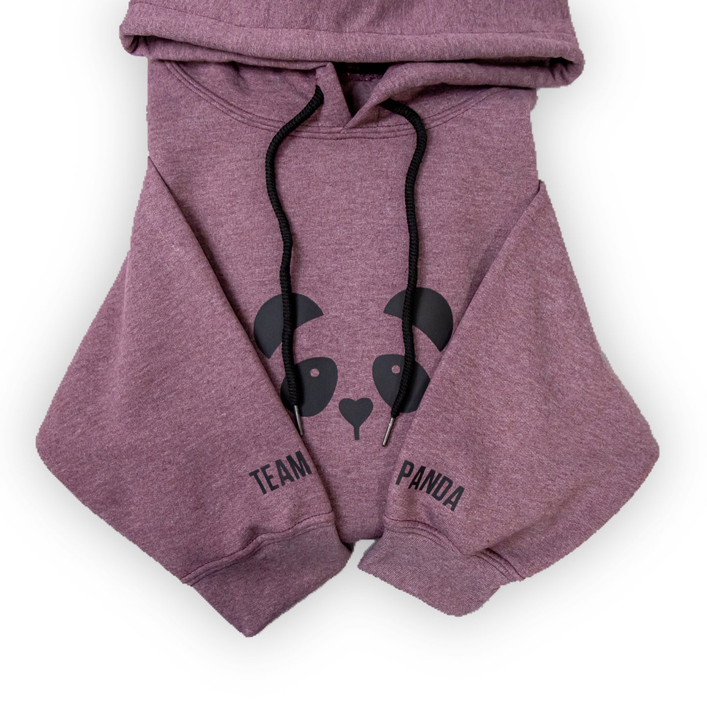 Panda Hoodie w/ Print on Sleeve (Light Maroon Heather)