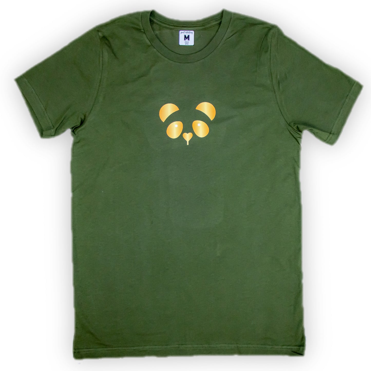 Gold Panda Short sleeve t-shirt (Olive)