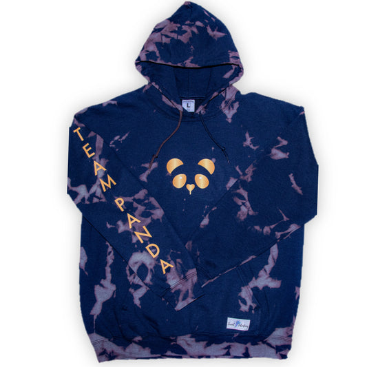 Gold Panda Tie Dye Hoodie (Navy Blue)