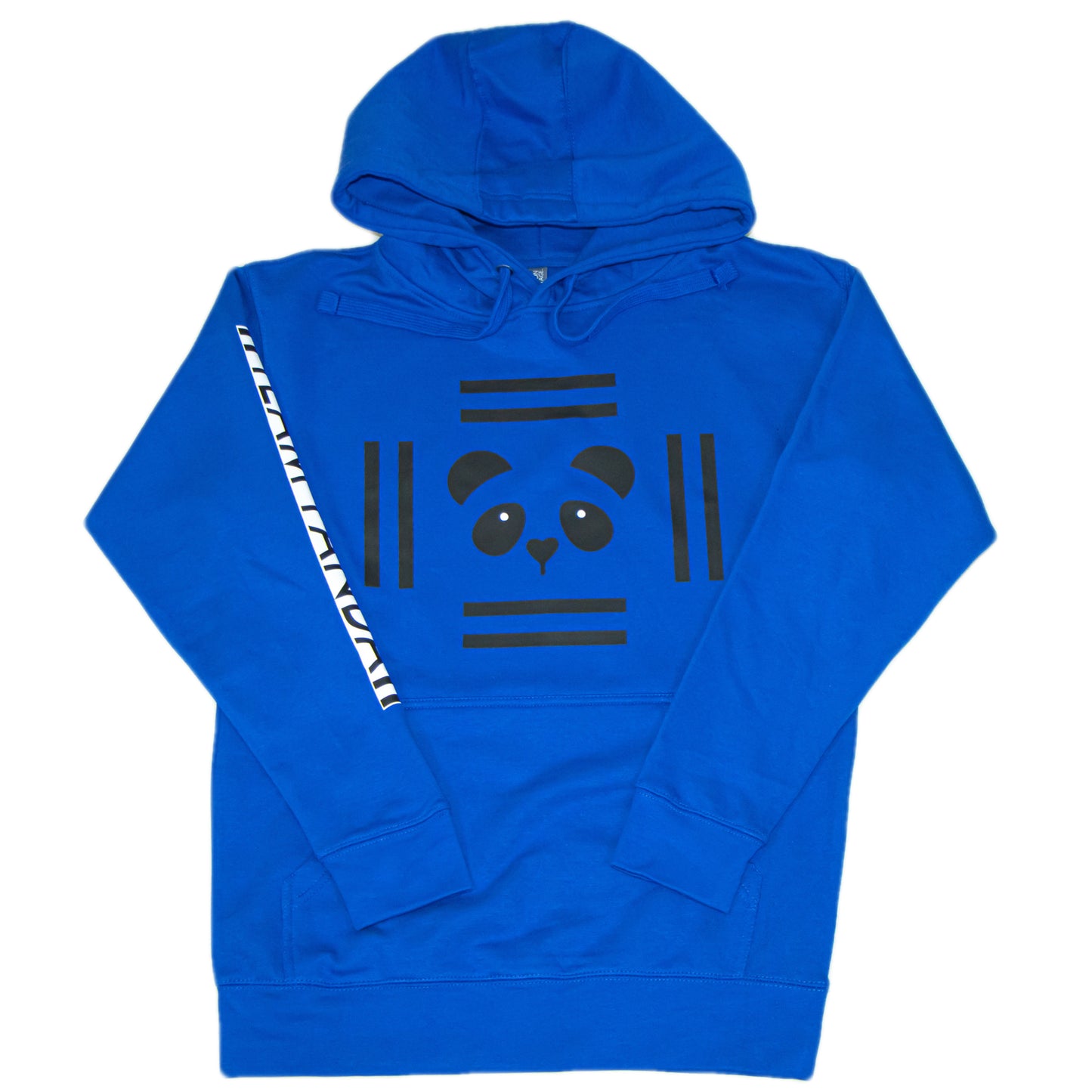 Pullover Team Panda Graphic Hoodie (Royal Blue)