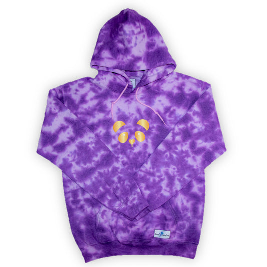 Gold Panda Tie Dye Hoodie (Purple/Light Pink)