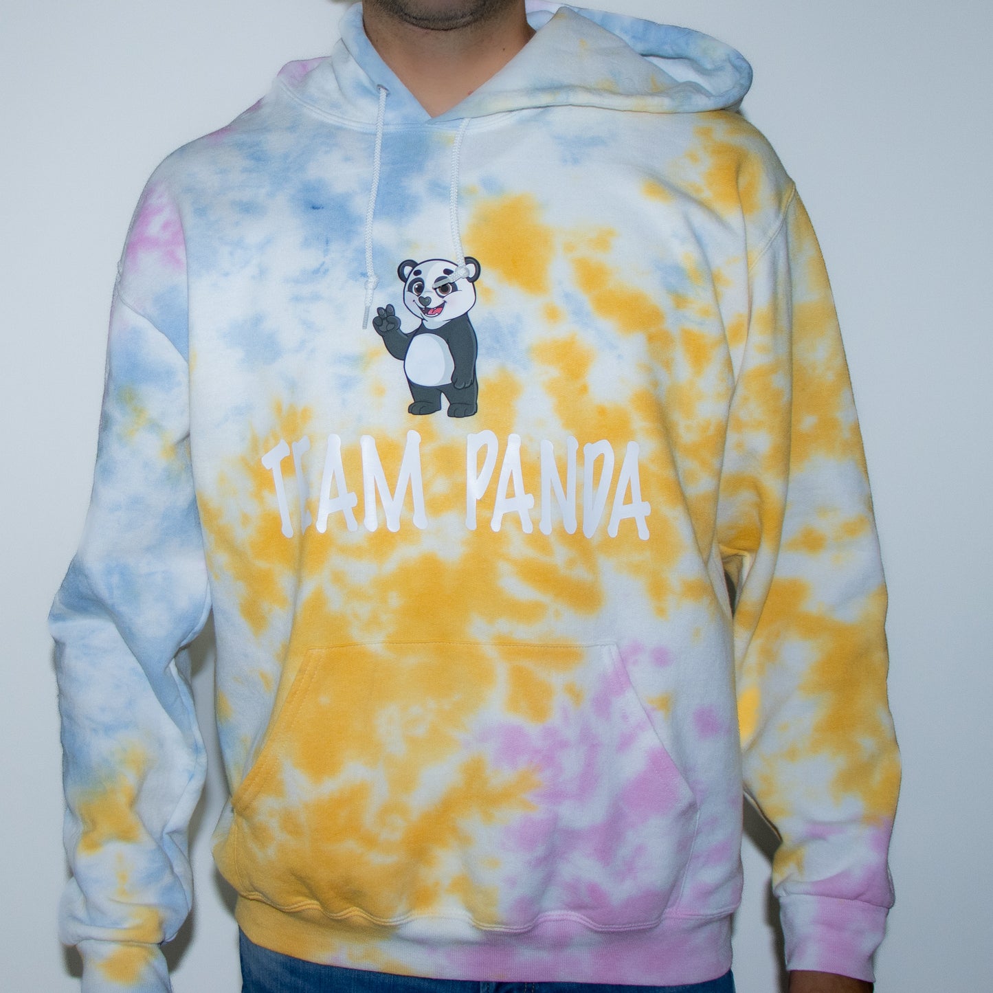 Team Panda Logo Hoodie (Blue, Pink, Yellow)