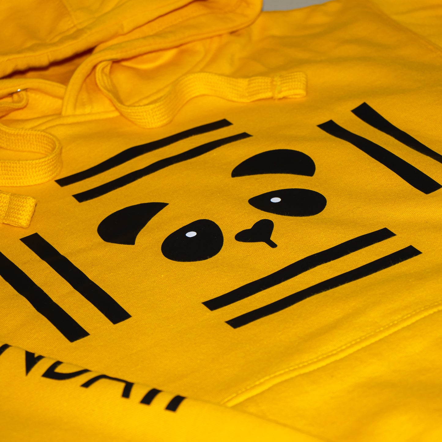 Pullover Team Panda Graphic Hoodie (Sun Yellow)